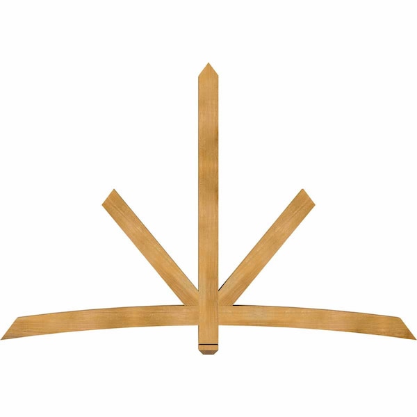 Ekena Millwork Alberta Rough Sawn Timber Gable Bracket, Western Red Cedar, 84"W x 56"H x 4"D x 4"F, 16/12 Pitch GBW084X56X0404ALB00RWR - main